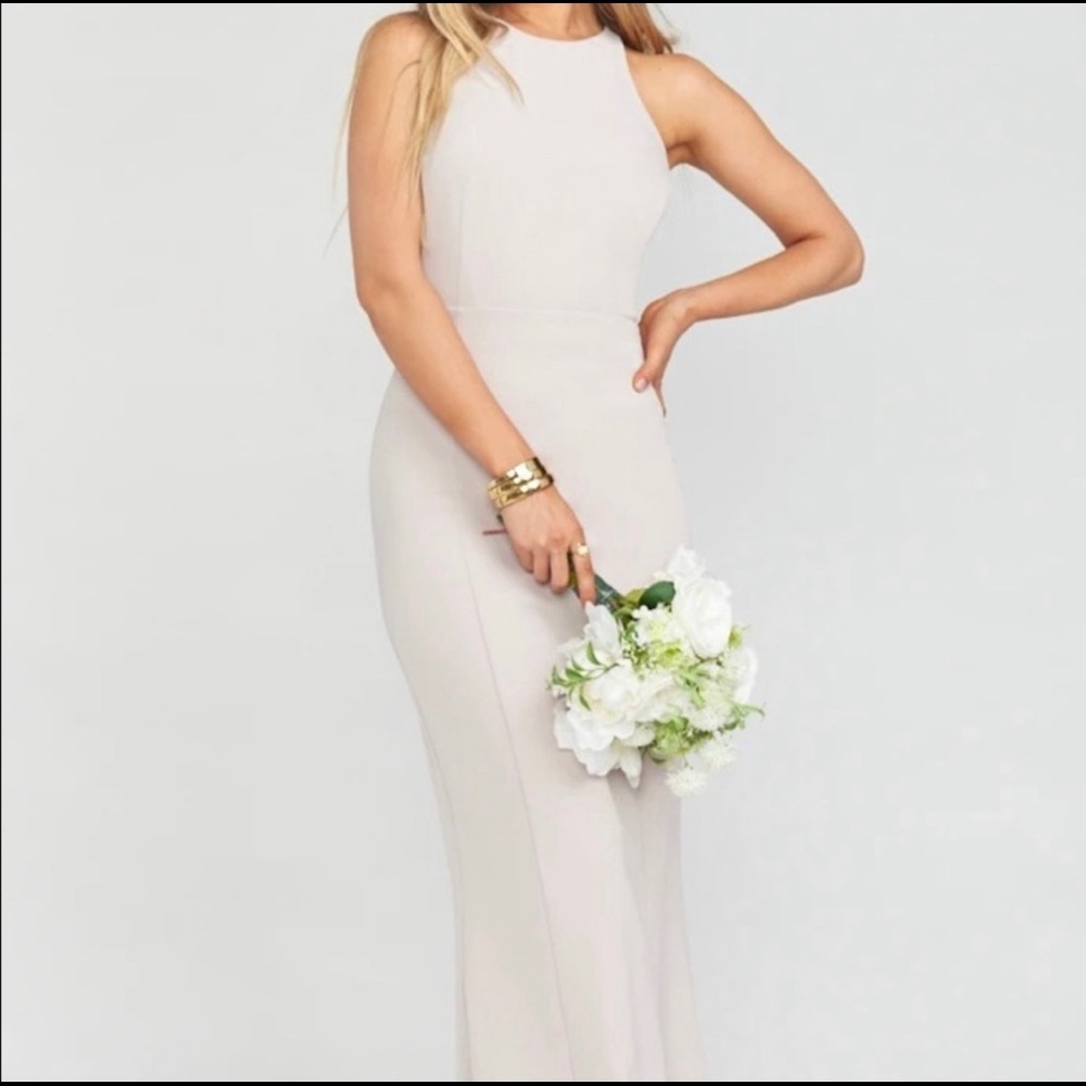 Show Me Your MuMu NWT Women Chicago High Neck Wedding Floor Length Gown